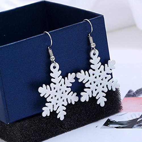 Yiiana Pendientes Joyería para mujer Pendientes de moda Copos de nieve fluorescentes