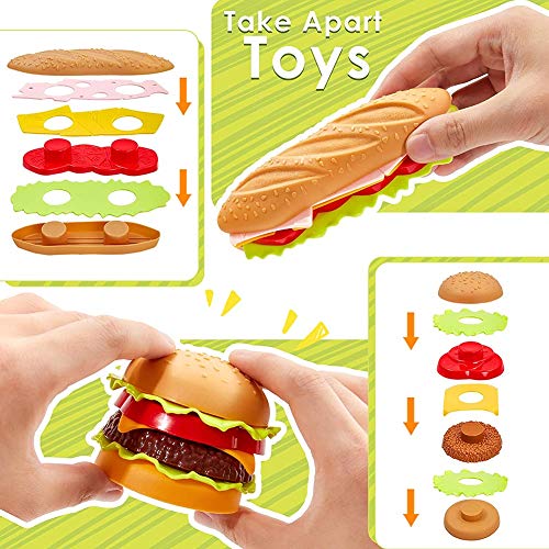 Yiyu Juguete de la Cocina los niños Alimentos Juguete de la Cocina determinada de la Hamburguesa for la Educación de rol Regalo for la Chica Joven x (Color : 1)