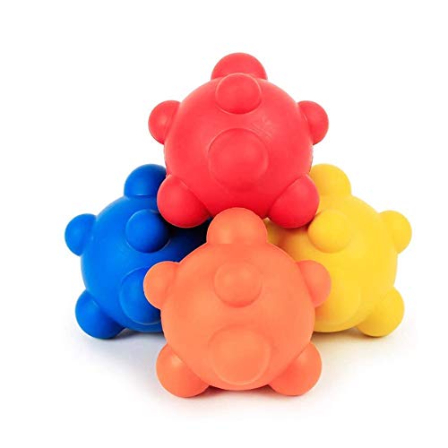 Yiyu Respiración del Perro de Goma 4pcs Juguete Irregular Que Salta la Bola del Juguete del Perro casero de mascar Activo Juguete Molar Delicioso Perro Bola for Fresca y Formación x (Color : 4pcs)