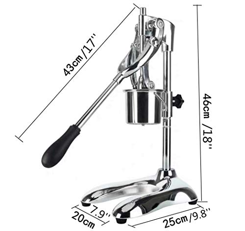 YJINGRUI Máquina para Hacer Patatas Fritas Manual de Acero Inoxidable Exprimidor de Papas Fritas Largas de 30 cm Prensa de Puré de Patatas Comercial con 16 Agujeros Herramienta de Cocina