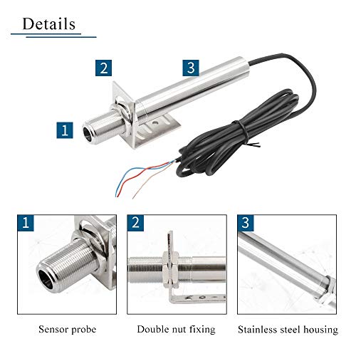 YJINGRUI Online - Termómetro infrarrojo de onda corta sin contacto, sensor de temperatura infrarrojo sonda espectral 1,6 μm para metal/llama/salida de calefacción de alta frecuencia 4-20 mA