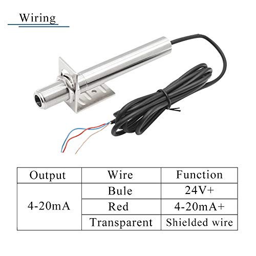 YJINGRUI Online - Termómetro infrarrojo de onda corta sin contacto, sensor de temperatura infrarrojo sonda espectral 1,6 μm para metal/llama/salida de calefacción de alta frecuencia 4-20 mA