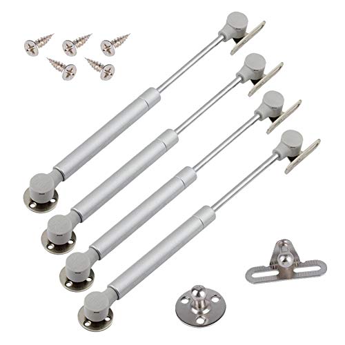 Yontree 4pcs Bisagras Pistones a Gas para Muebles Cocina Amortiguador Puertas Elevables 270mm Bisagras Resortes Armario con Tornillos