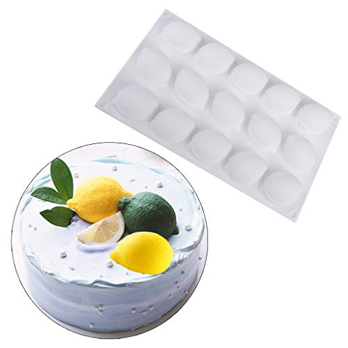 Youliy Moldes de silicona para fondant de tartas de frutas, limones, frutas 3D, molde de silicona para gelatina, azúcar, chocolate, fondant, decoración de tartas