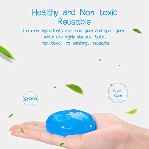 YTATY Slime Cleaner X 1, Limpiador de Teclado, Gel de Limpieza, 200 g de Gran Capacidad, para PC, Tableta, computadora portátil, teclados, ventilaciones de automóvil, cámaras, impresoras (Azul)