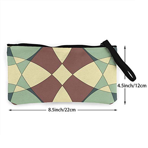 Yuanmeiju Mural Medieval sin Costuras Fondo Vintage Cartera de Lona Exquisitos monederos El Monedero de Lona pequeño se USA para Guardar Monedas, identificación y Otros