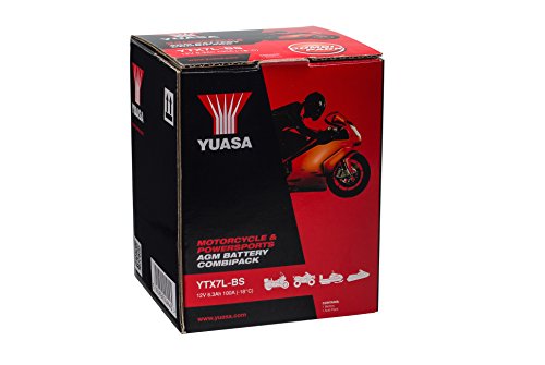 YUASA BATERIA YTX7L-BS AGM abierto - con paquete de ácido