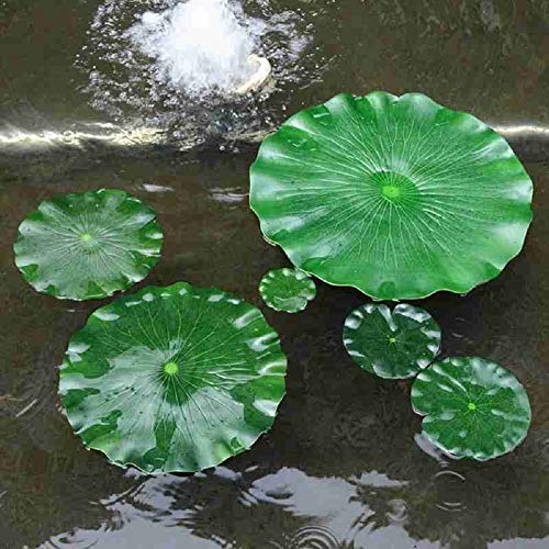 Yue Qin Hoja de Loto Artificial Hojas de Loto de Espuma Flotante Artificial Hojas de Lirio de Agua para Jardín de Casa, Terraza, Estanque, Piscina, Boda, Decoración