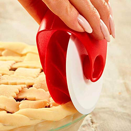 YUESEN Cortador Pizza Pastelería Rueda Pintor Cortador, Rueda de Plástico Rodillo Tarta Decoración Mejor Comedor Ayudante para Base de Tarta Pasta Hojaldre Pastelería Fondant 4PCS