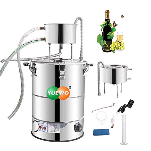 YUEWO Moonshine Still completo Kit, destilador de alcohol de calentamiento automático, elaboración de vino de acero inoxidable 304 para el hogar DIY 58L