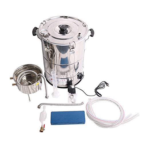 YUEWO Moonshine Still completo Kit, destilador de alcohol de calentamiento automático, elaboración de vino de acero inoxidable 304 para el hogar DIY 58L