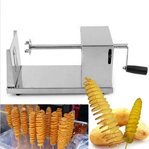 YUHT Cortador Patata,Pelador de Patatas en Forma de Espiral de Acero Inoxidable,Inoxidable Máquina de Hacer Papas Fritas torcidas Máquina de Corte de Papas Tornado Peladora