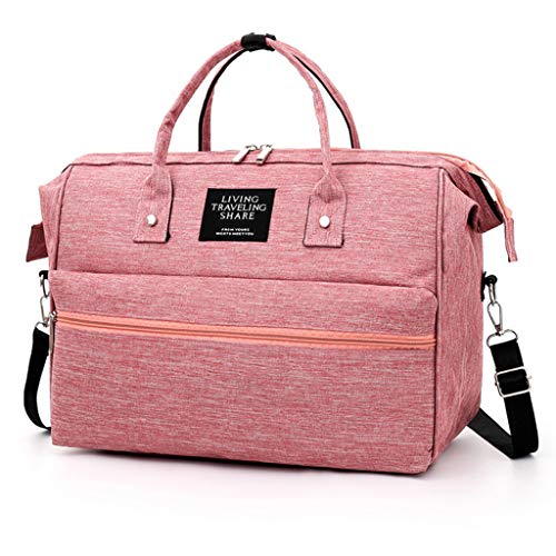 YWLINK Bolso Crossbody Mujer Moda Dama Color SóLido Oxford Tela Gran Capacidad Mummy Bag Messenger Bag Handbag Cremallera Bandolera Bolsa De EnfermeríA Regalo Del DíA De Miembro(Rosado)