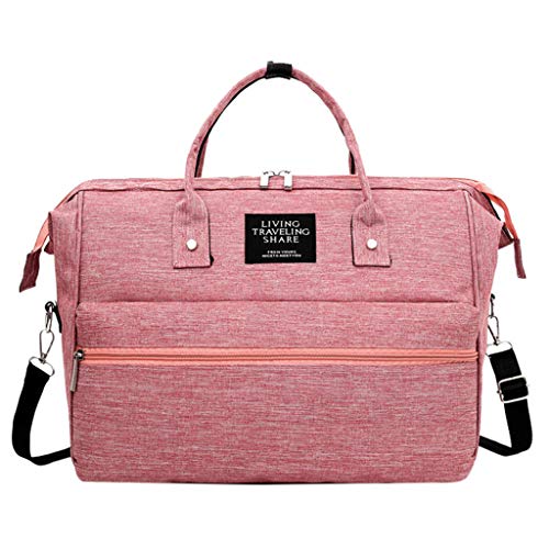 YWLINK Bolso Crossbody Mujer Moda Dama Color SóLido Oxford Tela Gran Capacidad Mummy Bag Messenger Bag Handbag Cremallera Bandolera Bolsa De EnfermeríA Regalo Del DíA De Miembro(Rosado)