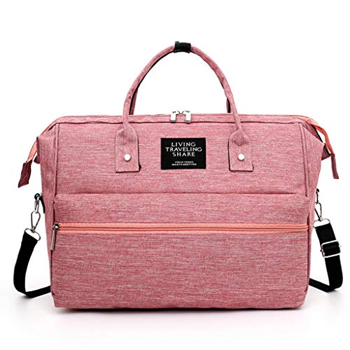 YWLINK Bolso Crossbody Mujer Moda Dama Color SóLido Oxford Tela Gran Capacidad Mummy Bag Messenger Bag Handbag Cremallera Bandolera Bolsa De EnfermeríA Regalo Del DíA De Miembro(Rosado)