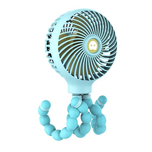YWLINK♥♥PequeñO Ventilador PortáTilDibujos Animados Creative Octopus 3 Mode Handheld Recargable 11 Horas De Trabajo Ventilador De Enfriamiento Enfriador De Aire