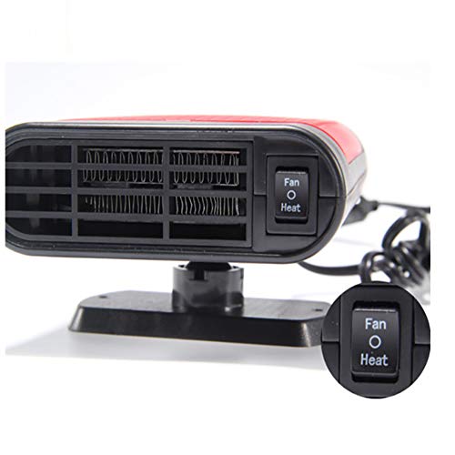 YXCA Heater Pequeño Calefacción del Coche 12V Calentador De Purificación con El Purificador del Desempañador Inicio Alquiler Calentador Eléctrico,Rojo