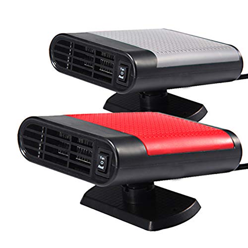 YXCA Heater Pequeño Calefacción del Coche 12V Calentador De Purificación con El Purificador del Desempañador Inicio Alquiler Calentador Eléctrico,Rojo