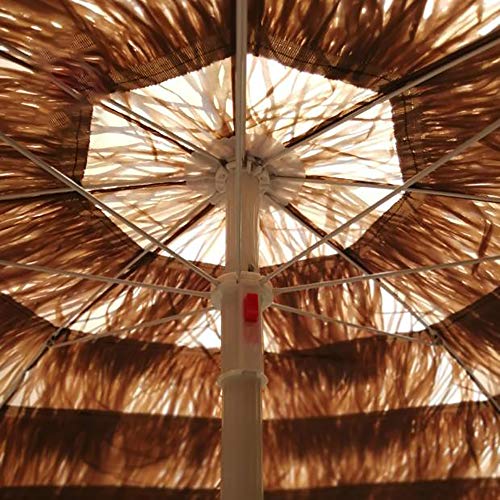 YXLZ Sombrilla de Paja Cuadrada Hawaiana de Playa, sombrilla Hula turca de 1,8 * 1,8 M, Estilo artístico, sombrilla de Madera, sombrillas para Exteriores,Adecuado para Playas Fiestas Decoraciones de