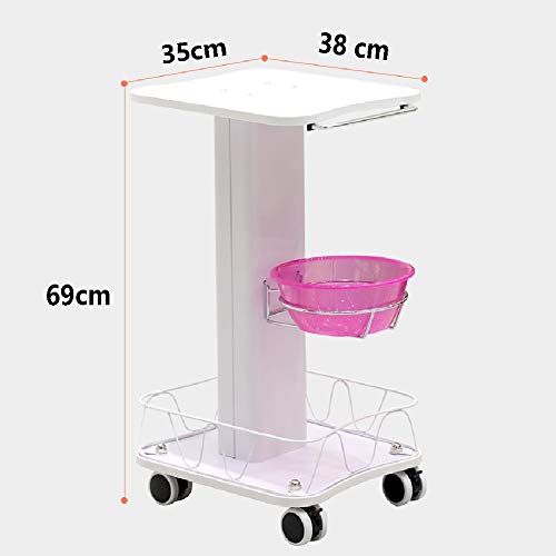 YXX- Carros de Mantenimiento Salón Instrumento carros con Ruedas, Belleza Médico Material rodante autoservicio con Bandeja de Almacenamiento, la Carga máxima de 100 kg, 38 × 35 × 69cm