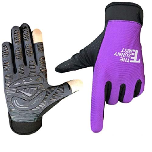 YXZQ Guantes, Regalos navideños Guantes para Montar en Bicicleta de Verano al Aire Libre para el Sol Sección Delgada del Dedo Completo Hombres y Mujeres Antideslizantes Pantalla táctil de es