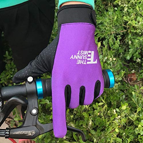 YXZQ Guantes, Regalos navideños Guantes para Montar en Bicicleta de Verano al Aire Libre para el Sol Sección Delgada del Dedo Completo Hombres y Mujeres Antideslizantes Pantalla táctil de es