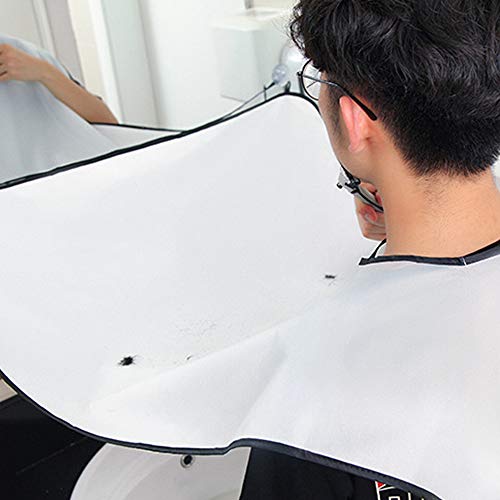 YYLE Male Barba Delantal Hombre Baño Blanco Negro Barba Cuidado Trimmer Cabello Afeitado Delantal Men Waterproof Cleaning Protect