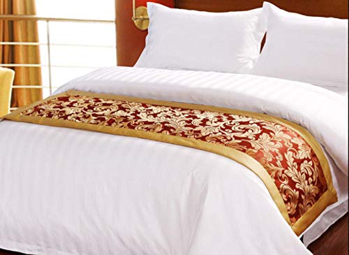 YYSWIM Camino de Cama Hotel Cama Cola Toalla Cama Cama Cama Almohada Cama Bufanda Cubierta cojín Muebles Venta Sala de exposición Ropa de Cama Textiles para el hogar Anémona roja-Phnom Penh-L50-D86