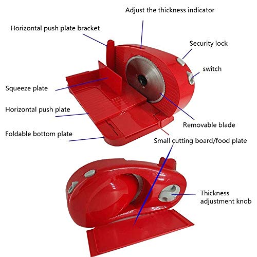 Z-Color Carnes frías Queso Food Slicer Profesional de Acero Inoxidable eléctrica de la Cuchilla de Servicio Pesado Engranaje impulsado 220 100 vatios