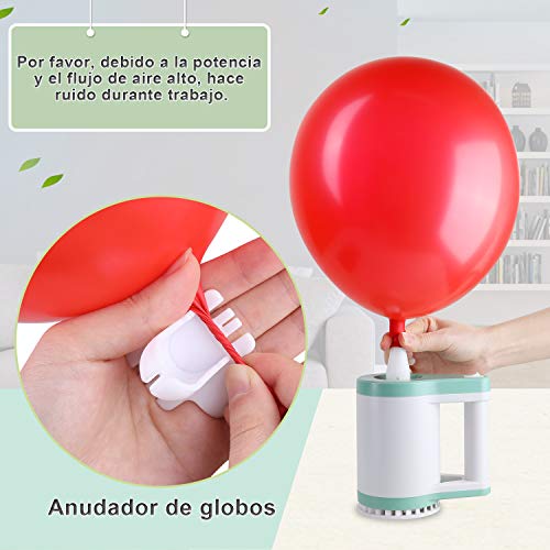 Zacro 3 en 1 Bomba de Aire Eléctrica Multifuncional para Inflar Globo, Hinchador Electrico, Bomba de Vacío Doméstica, Camas Inflables, Sofás, Bolsas de Almacenamiento - con 5 Boquillas