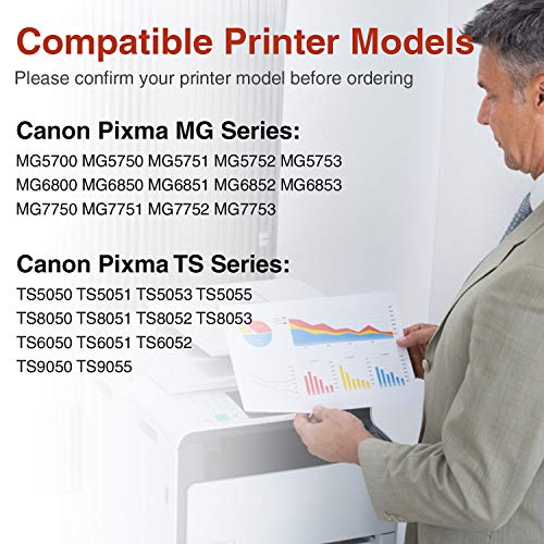 Zambrero 570 571 Reemplazo para Canon PGI-570XL CLI-571XL Cartuchos de tinta Compatible con Canon Pixma TS5050 MG5750 TS6050 MG6850 MG5751 TS6052 MG6851 MG5753 TS5051 (5 Colores, 15 Paquetes)