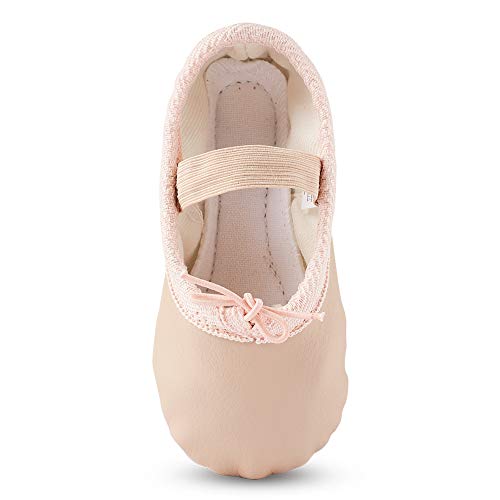 Zapatillas de Danza Cuero Zapatos de Ballet y Gimnasia Baile para Niña y Mujer Beige 40