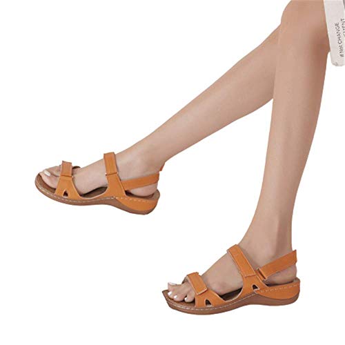 Zapatos De Punta Abierta Para Mujer Y Sandalias Bohemias Salvajes Antideslizantes, Suelas Gruesas, Sandalias De Verano, Sandalias De Tacón Alto De Suela Blanda, Tacones De Cuña