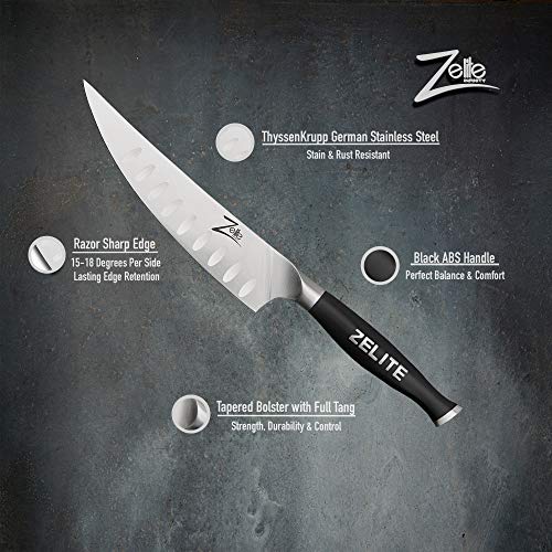 Zelite Infinity – Deshuesador (Gokujo) Fileteador 15 cm – Utensilios Cocina Serie Comfort-Pro – Acero Inoxidable Alemán de Alto Contenido en Carbono – Cuchillos Cocina Afilado Granton, Supercómodo