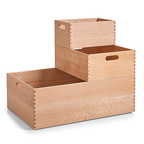 Zeller 13306 Caja Multiusos, Madera, Marrón, 30x20x15 cm