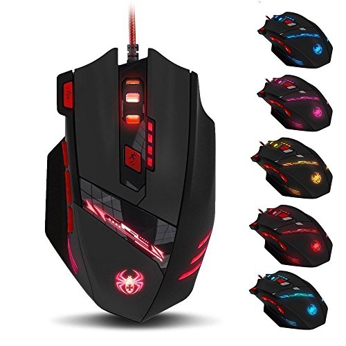 Zelotes Ratón de Gaming,9200 DPI, 8 Botones para Gamer, PC o MAC