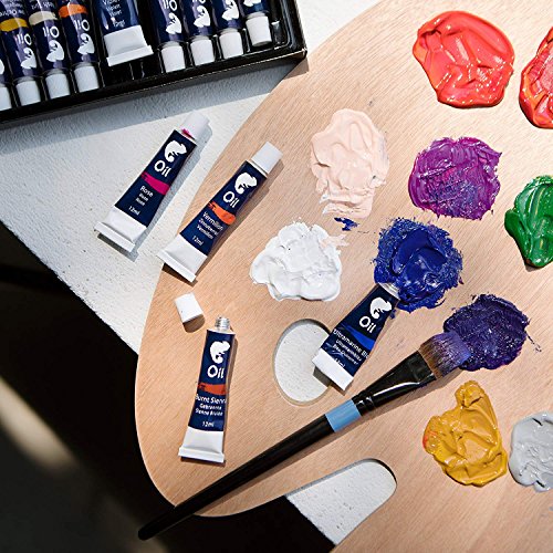 Zenacolor - 24 Tubos de Pinturas Oleo 12ml - Set de 24 Pinturas Unicos para Niños o para Artistas Profesionales