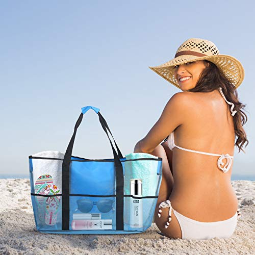 ZERHOK Bolso de mallo Playa 1pcs Bolsa almacenaje Juguetes Playa Bolso de mallo Piscina Bolso Playa