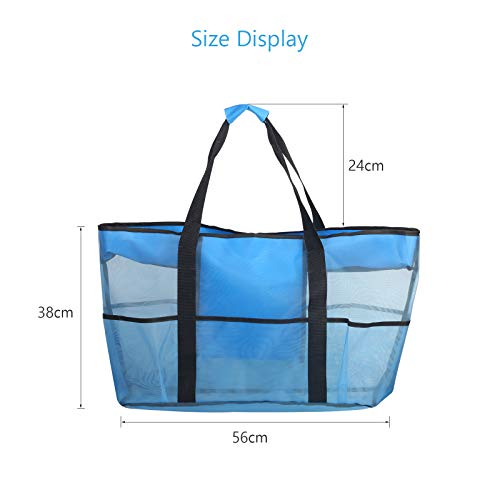 ZERHOK Bolso de mallo Playa 1pcs Bolsa almacenaje Juguetes Playa Bolso de mallo Piscina Bolso Playa