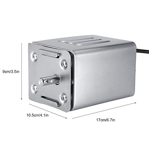 Zerodis 15W Motor para Barbacoa, 50-70kg Juego de asador al Aire Libre Asador de asador de Barbacoa de Acero Inoxidable Asador de Carne (EU Plug 220V)