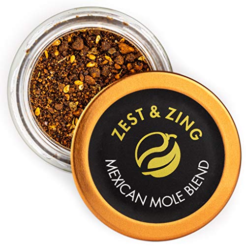 Zest & Zing Mezcla De Mole Mexicano (Gruesa), Tarro De Especias De 30 G: Mezclas Premium De Zest & Zing. Tarros De Especias Más Frescos, Convenientes Y Apilables. 126 g