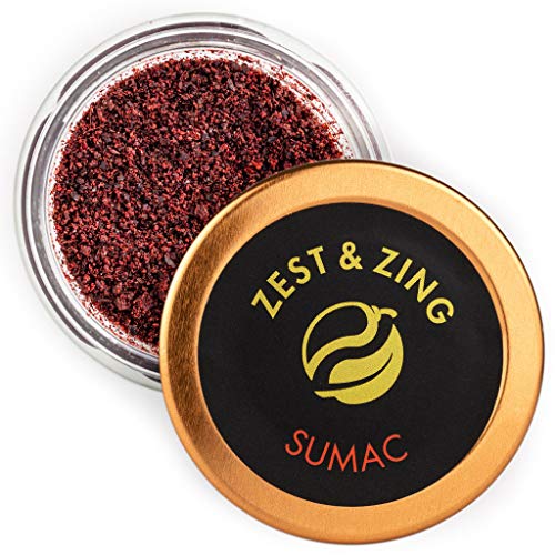 Zest & Zing Sumac (Suelo), Tarro De Especias De 25 G - Especias Premium De Zest & Zing. Tarros De Especias Más Frescos, Convenientes Y Apilables. 129 g