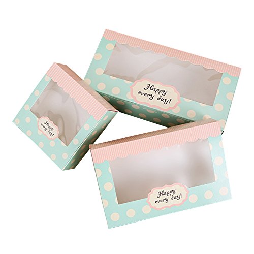 Zhi Jin Caja de 12 Cavidades Moldes de Papel para Magdalenas Cupcake Postre Embalaje Cajas de Regalo panadería contenedor Set 5 Inch, 13.5 * 13.5 * 5cm