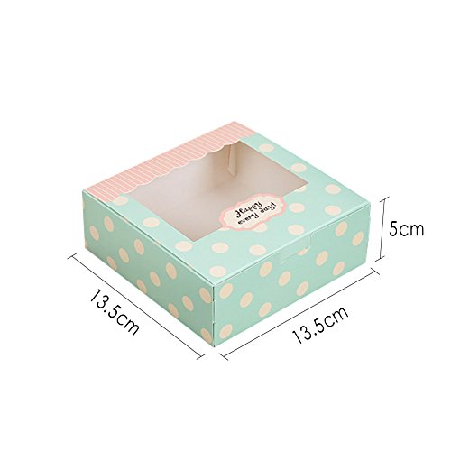 Zhi Jin Caja de 12 Cavidades Moldes de Papel para Magdalenas Cupcake Postre Embalaje Cajas de Regalo panadería contenedor Set 5 Inch, 13.5 * 13.5 * 5cm