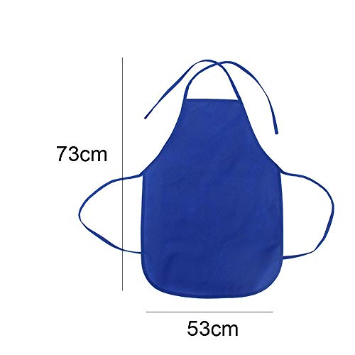 zhiyi-online 10pcs Ajustable Babero Delantal de la Cocina cocción Uniforme Delantales Restaurante Cafetería Bistro Camarera Camarero Lavable a máquina (Azul Claro)