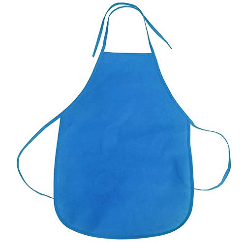 zhiyi-online 10pcs Ajustable Babero Delantal de la Cocina cocción Uniforme Delantales Restaurante Cafetería Bistro Camarera Camarero Lavable a máquina (Azul Claro)