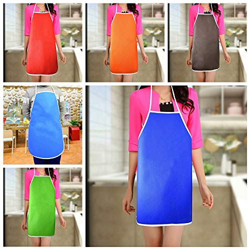 zhiyi-online 10pcs Ajustable Babero Delantal de la Cocina cocción Uniforme Delantales Restaurante Cafetería Bistro Camarera Camarero Lavable a máquina (Azul Claro)