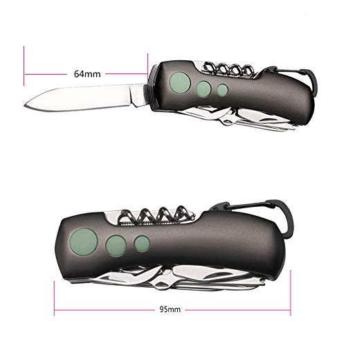 ZIMAIC Navaja Suiza Navaja Multifuncional, 15 en 1 Navaja Caza Pesca, Cuchillo Multiuso Acero Inoxidable, Impermeable Herramienta Múltiusos