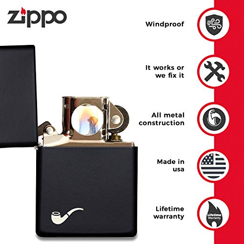 Zippo Pipe Lighter Brushed Chrome - Mechero, Color Cromo Cepillado