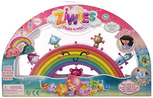 ZIWIES - Arco Iris, con 5 figuritas coleccionables, para niños y niñas de 4 a 8 años (Famosa 700014800)